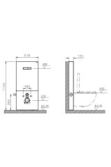 VitrA Vitrus 770-5770-01 Cam Rezervuar Asma Klozetler için Stop Valfli 3/6 L Siyah