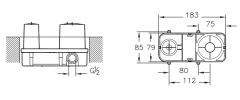 VitrA A42230 Ankastre Lavabo Bataryası, Sıva Altı Grubu