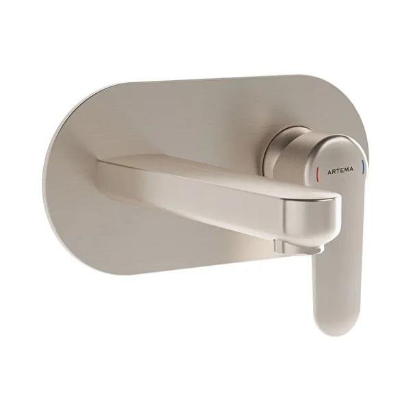 Artema Round Ankastre Lavabo Bataryası Fırçalı Nikel