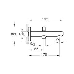 Artema Root Round A42719 Çıkış Ucu Krom