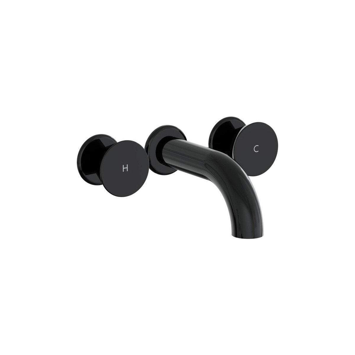 VitrA Liquid A4269039 Ankastre Lavabo Bataryası, Parlak Siyah