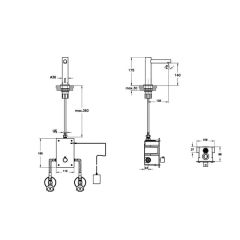 VitrA Liquid A4279439 Yüksek Lavabo Bataryası, Soldan Kullanım, Parlak Siyah