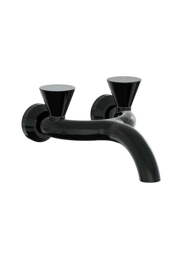 VitrA A4274839 Liquid Duvardan Lavabo Bataryası Parlak Siyah