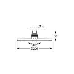Grohe Tepe Duşu New Tempesta Krom 20 cm 27541001