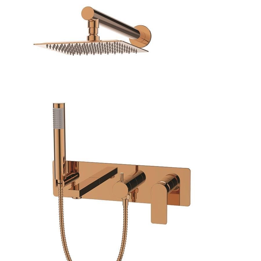Bien Water Flowbox Ankastre Banyo Bataryası Yatay 3F Rose Gold