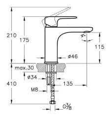 Artema Root Round Lavabo Bataryası A4270636 Yüksek - Mat Siyah