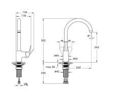 Artema Flow Round Eviye Bataryası, Krom A43407