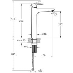 Artema Flow Soft Yüksek Lavabo Bataryası - A43010