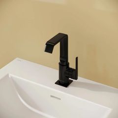Vitra Suit Parlak Siyah Lavabo Bataryası A4261639