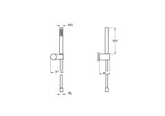 VitrA Origin1F El Duşu Takımı Parlak Siyah A4554339