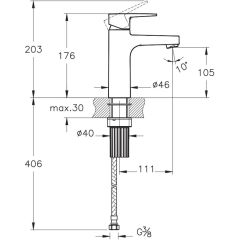 Artema Flow Square Mat Siyah Yüksek Lavabo Bataryası - A4293836